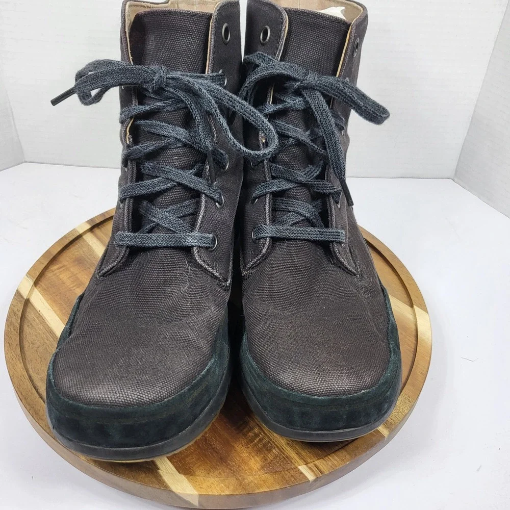 Sorel Canvas Boots Men Size 9 Black Good NM1688-010 High Top Utility Rugged